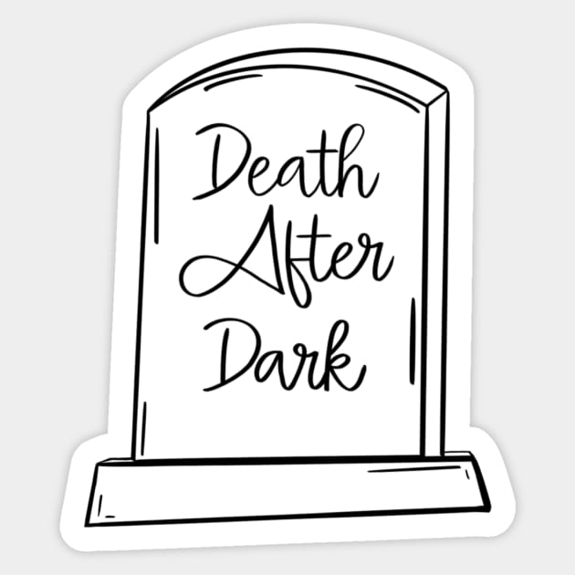 Death After Dark Grave Sticker by True Crime Society